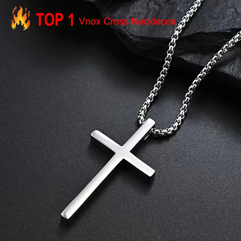 Box Chain Cross Necklace