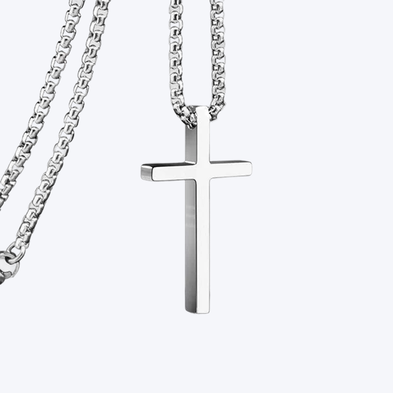 Box Chain Cross Necklace