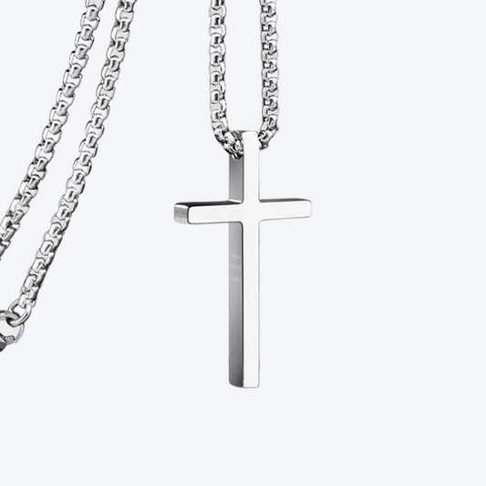 Box Chain Cross Necklace